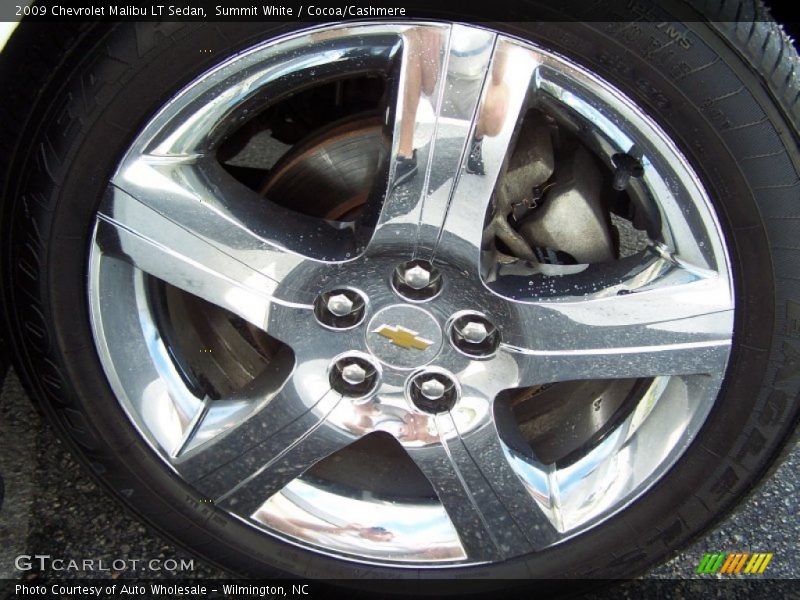 Summit White / Cocoa/Cashmere 2009 Chevrolet Malibu LT Sedan