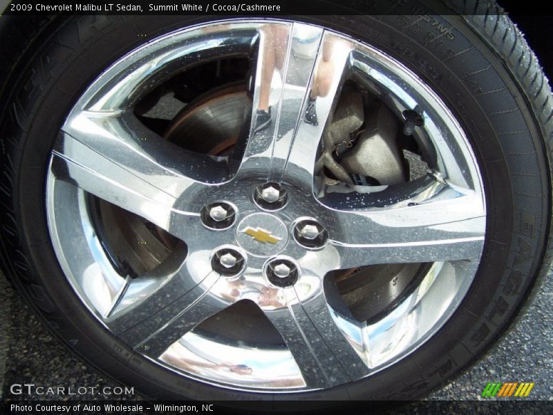 Summit White / Cocoa/Cashmere 2009 Chevrolet Malibu LT Sedan