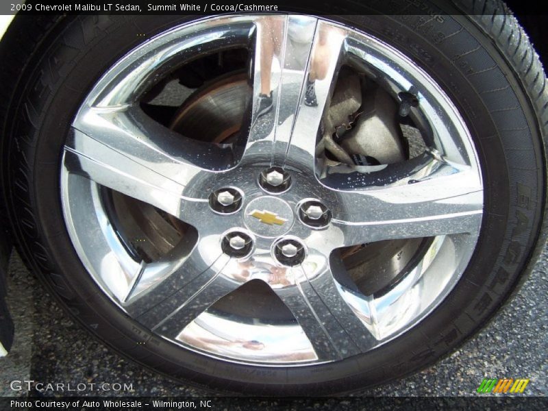 Summit White / Cocoa/Cashmere 2009 Chevrolet Malibu LT Sedan