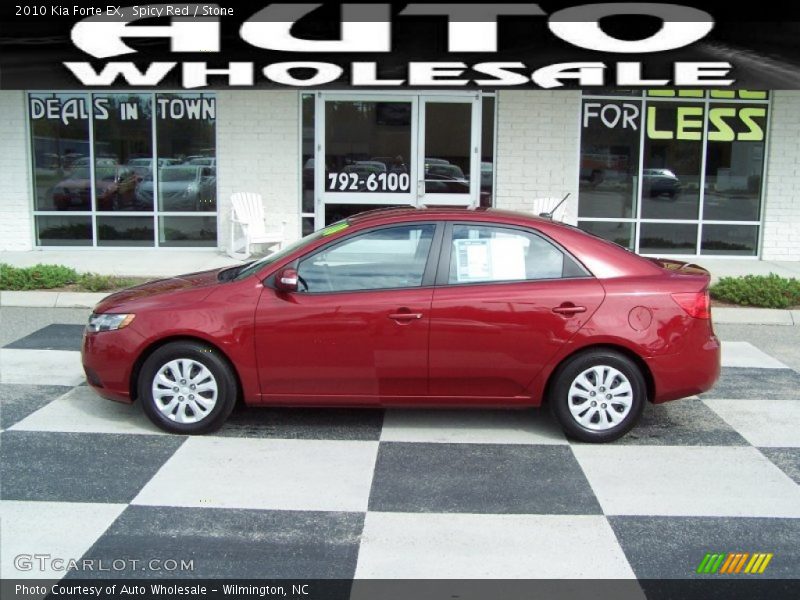 Spicy Red / Stone 2010 Kia Forte EX