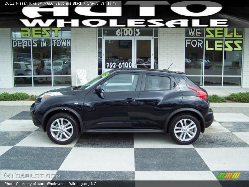 Sapphire Black / Gray/Silver Trim 2012 Nissan Juke SV AWD