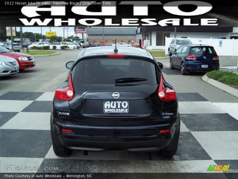 Sapphire Black / Gray/Silver Trim 2012 Nissan Juke SV AWD