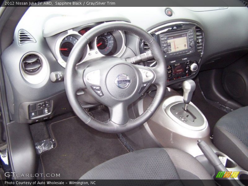 Sapphire Black / Gray/Silver Trim 2012 Nissan Juke SV AWD