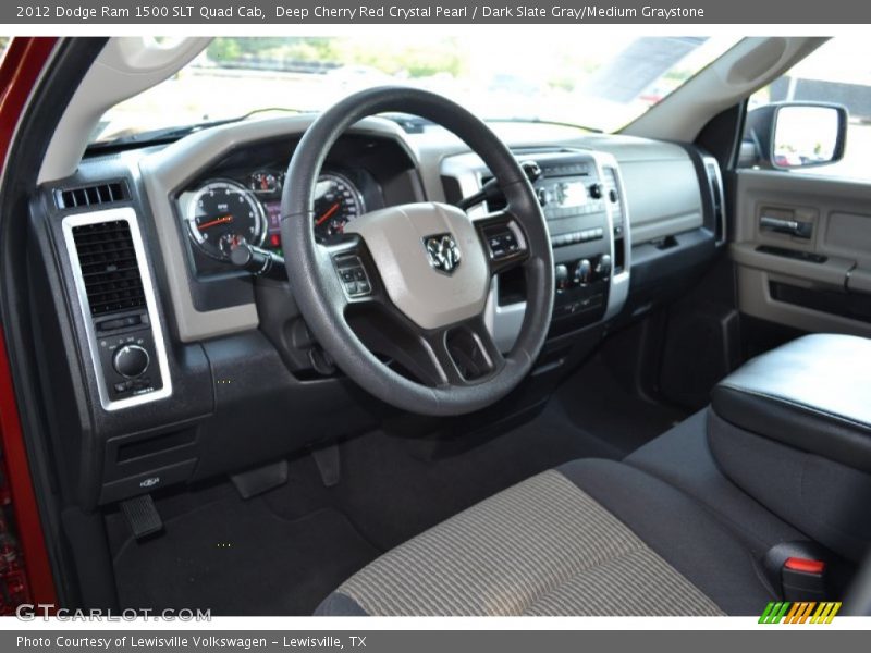 Deep Cherry Red Crystal Pearl / Dark Slate Gray/Medium Graystone 2012 Dodge Ram 1500 SLT Quad Cab
