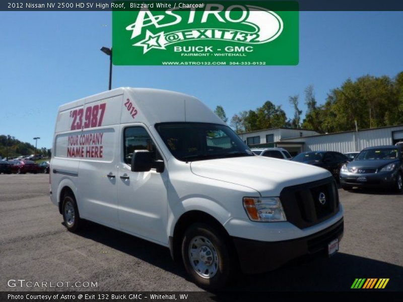 Blizzard White / Charcoal 2012 Nissan NV 2500 HD SV High Roof