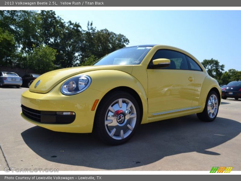 Yellow Rush / Titan Black 2013 Volkswagen Beetle 2.5L