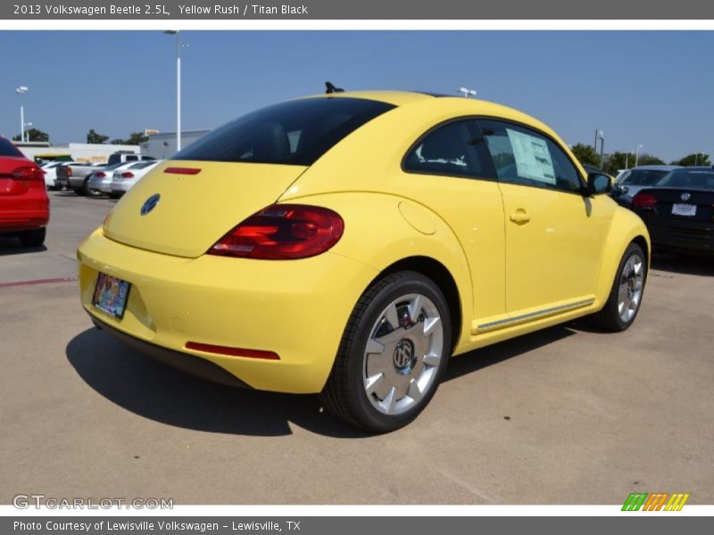 Yellow Rush / Titan Black 2013 Volkswagen Beetle 2.5L