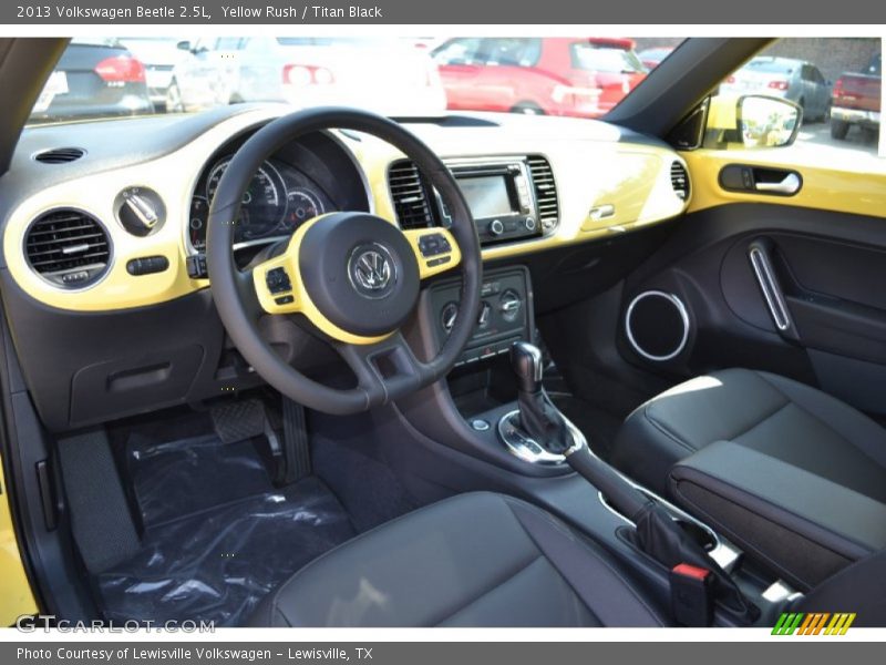 Yellow Rush / Titan Black 2013 Volkswagen Beetle 2.5L