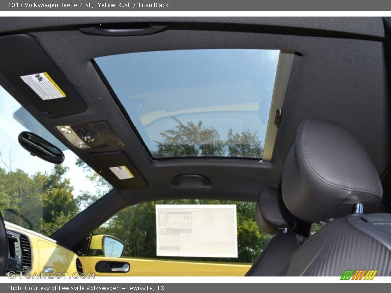 Yellow Rush / Titan Black 2013 Volkswagen Beetle 2.5L
