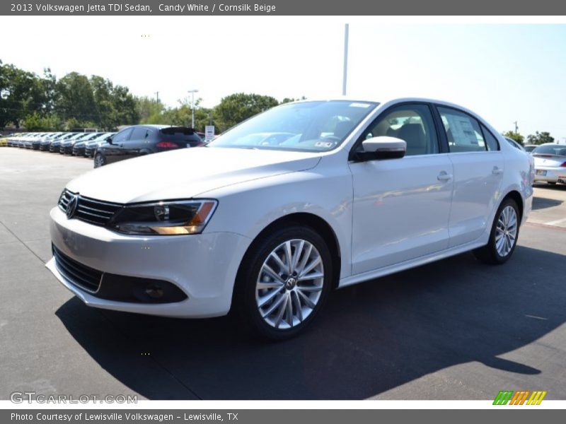 Candy White / Cornsilk Beige 2013 Volkswagen Jetta TDI Sedan