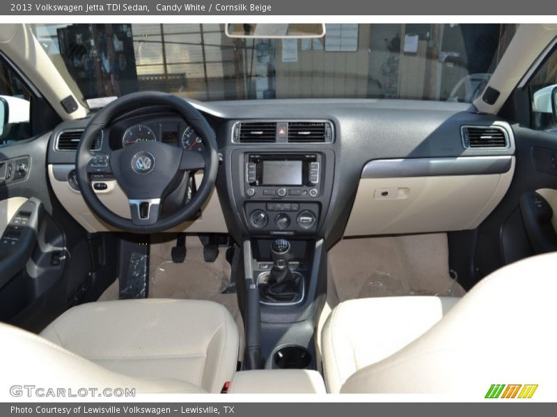 Candy White / Cornsilk Beige 2013 Volkswagen Jetta TDI Sedan