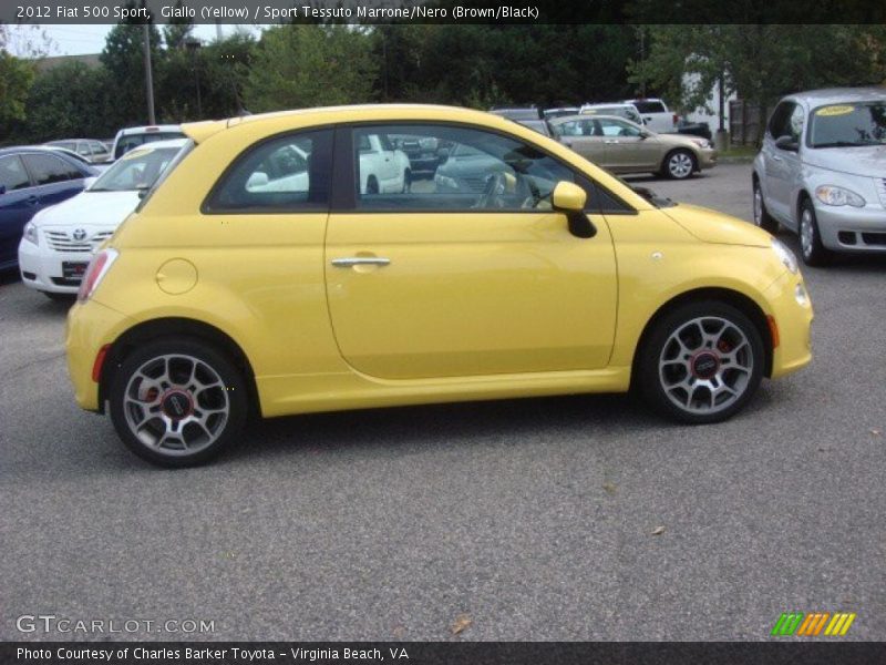 Giallo (Yellow) / Sport Tessuto Marrone/Nero (Brown/Black) 2012 Fiat 500 Sport