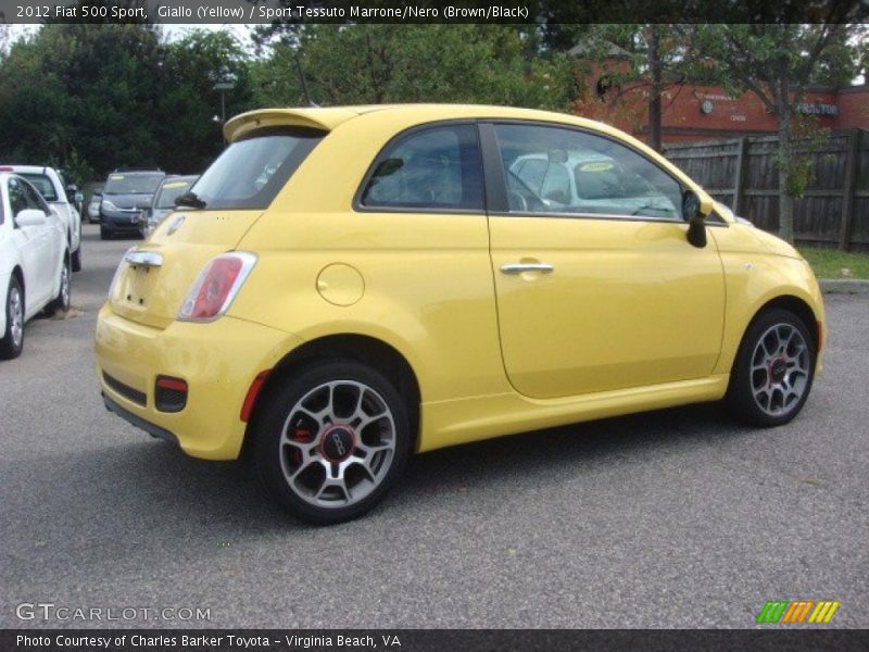 Giallo (Yellow) / Sport Tessuto Marrone/Nero (Brown/Black) 2012 Fiat 500 Sport