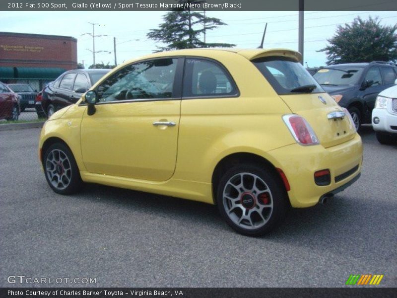 Giallo (Yellow) / Sport Tessuto Marrone/Nero (Brown/Black) 2012 Fiat 500 Sport