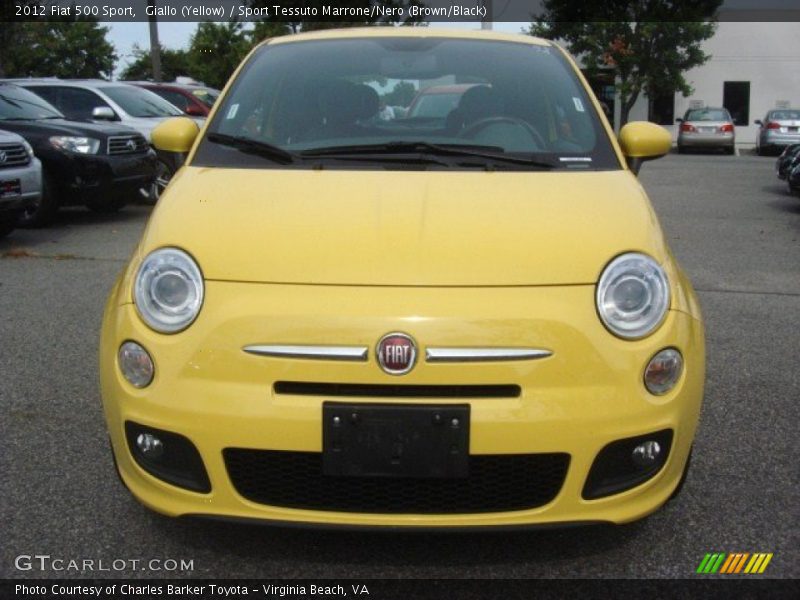 Giallo (Yellow) / Sport Tessuto Marrone/Nero (Brown/Black) 2012 Fiat 500 Sport