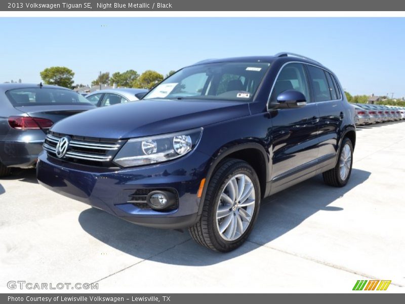 Night Blue Metallic / Black 2013 Volkswagen Tiguan SE