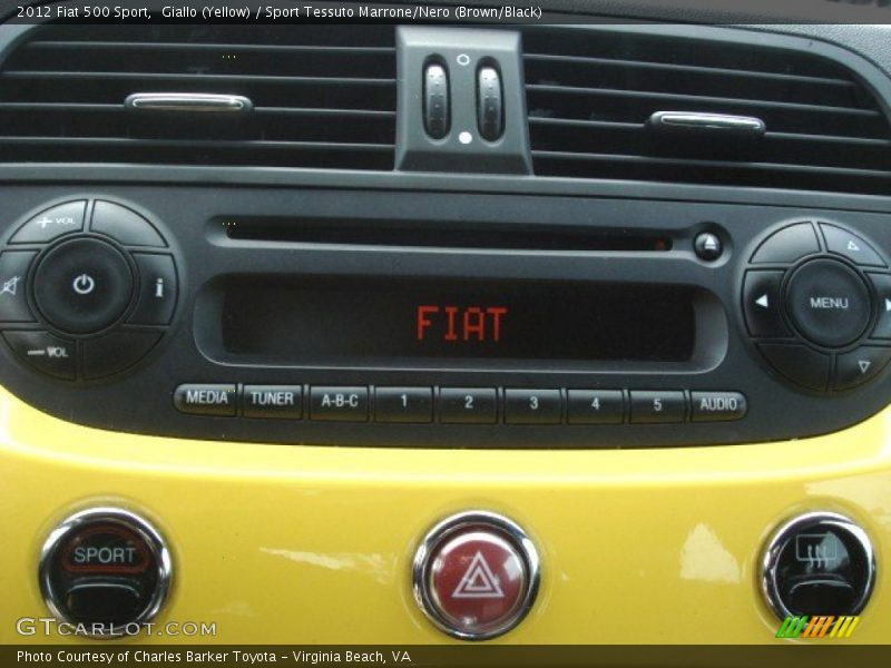 Giallo (Yellow) / Sport Tessuto Marrone/Nero (Brown/Black) 2012 Fiat 500 Sport