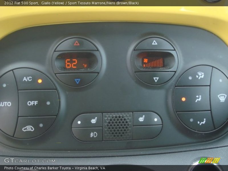 Giallo (Yellow) / Sport Tessuto Marrone/Nero (Brown/Black) 2012 Fiat 500 Sport