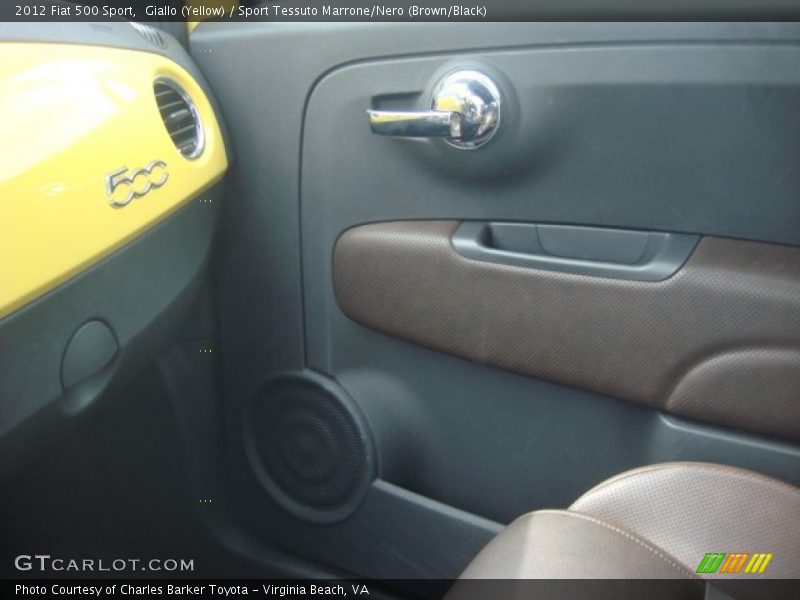 Giallo (Yellow) / Sport Tessuto Marrone/Nero (Brown/Black) 2012 Fiat 500 Sport