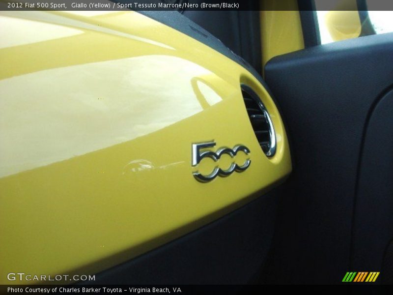 Giallo (Yellow) / Sport Tessuto Marrone/Nero (Brown/Black) 2012 Fiat 500 Sport