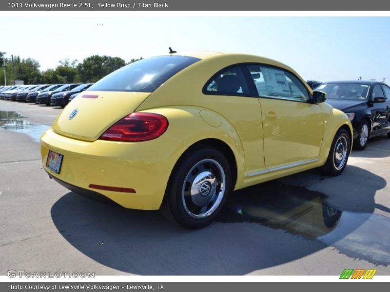 Yellow Rush / Titan Black 2013 Volkswagen Beetle 2.5L