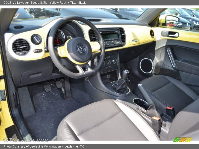 Yellow Rush / Titan Black 2013 Volkswagen Beetle 2.5L