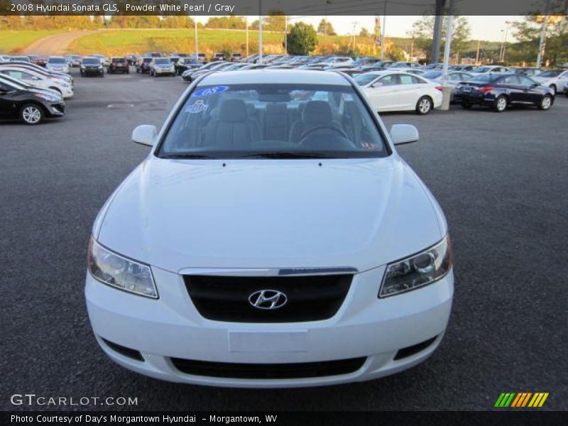 Powder White Pearl / Gray 2008 Hyundai Sonata GLS
