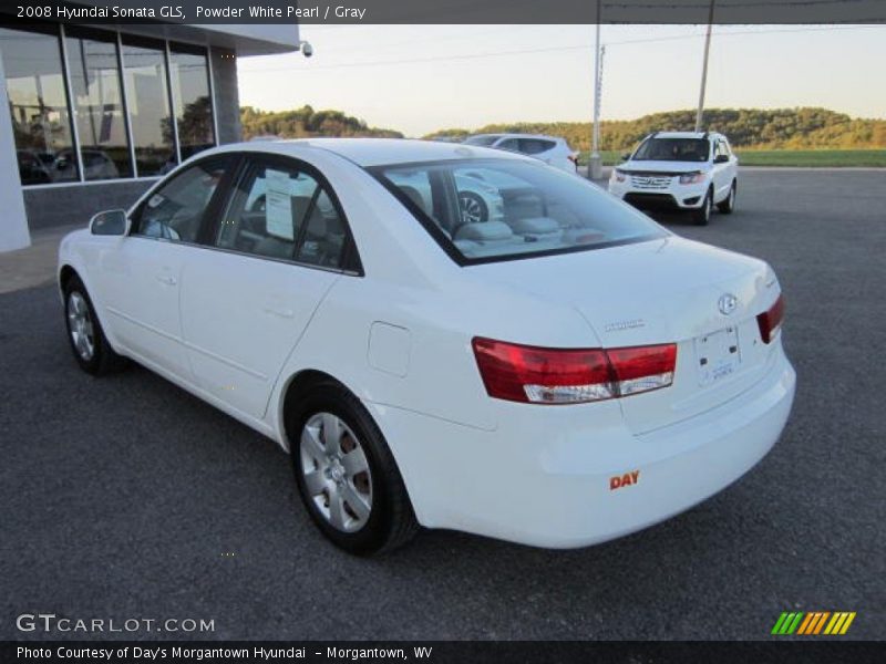Powder White Pearl / Gray 2008 Hyundai Sonata GLS