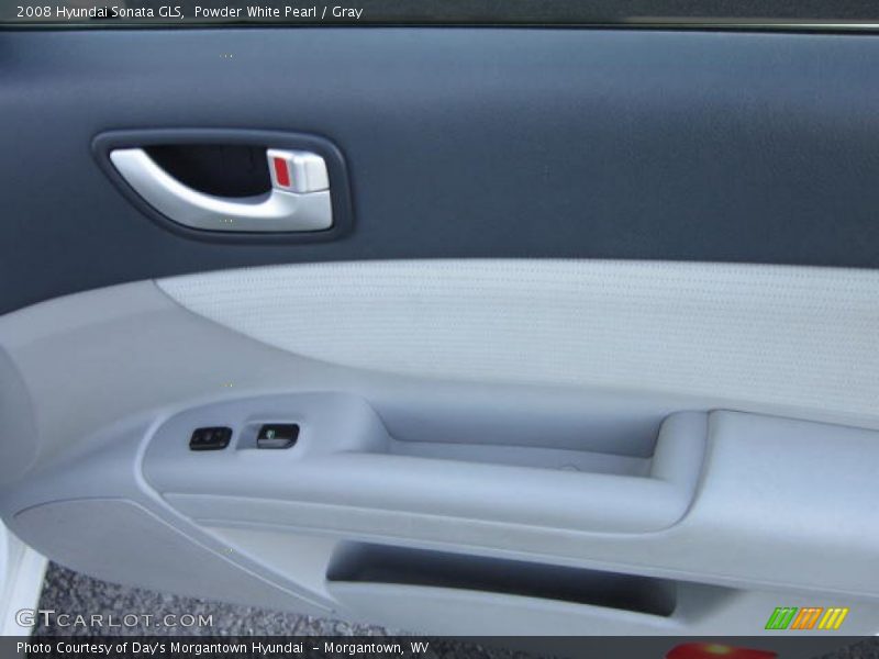 Powder White Pearl / Gray 2008 Hyundai Sonata GLS