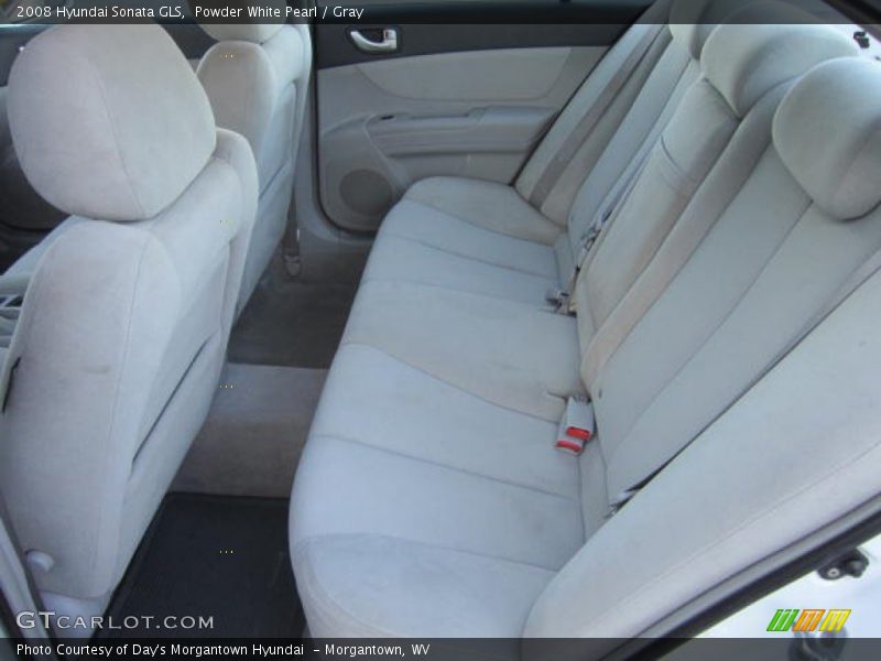 Powder White Pearl / Gray 2008 Hyundai Sonata GLS