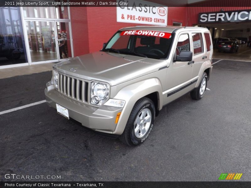 Light Sandstone Metallic / Dark Slate Gray 2011 Jeep Liberty Sport