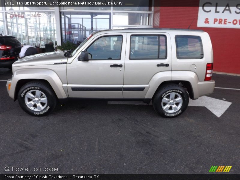 Light Sandstone Metallic / Dark Slate Gray 2011 Jeep Liberty Sport