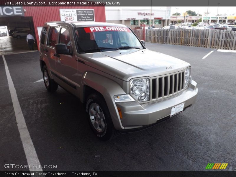 Light Sandstone Metallic / Dark Slate Gray 2011 Jeep Liberty Sport