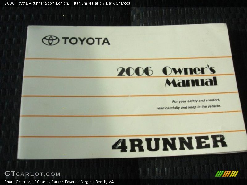 Titanium Metallic / Dark Charcoal 2006 Toyota 4Runner Sport Edition