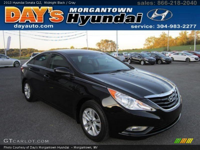 Midnight Black / Gray 2013 Hyundai Sonata GLS