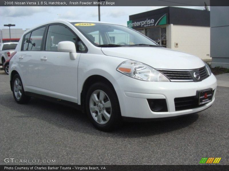 Fresh Powder White / Beige 2008 Nissan Versa 1.8 SL Hatchback