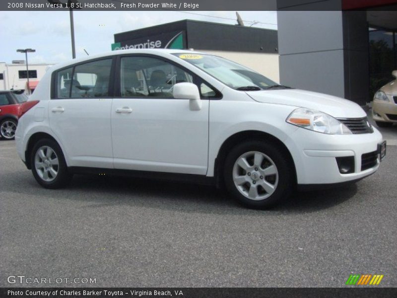 Fresh Powder White / Beige 2008 Nissan Versa 1.8 SL Hatchback