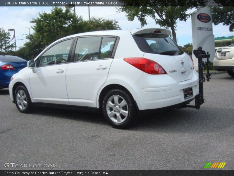 Fresh Powder White / Beige 2008 Nissan Versa 1.8 SL Hatchback