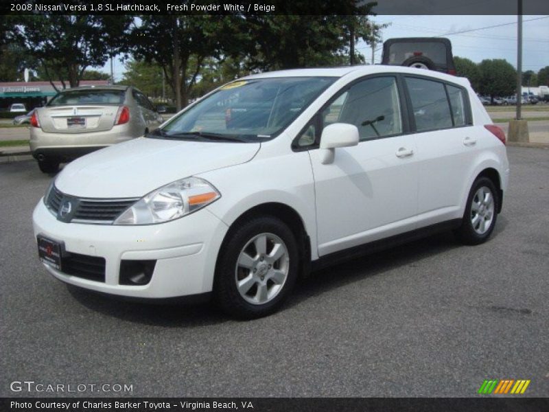 Fresh Powder White / Beige 2008 Nissan Versa 1.8 SL Hatchback