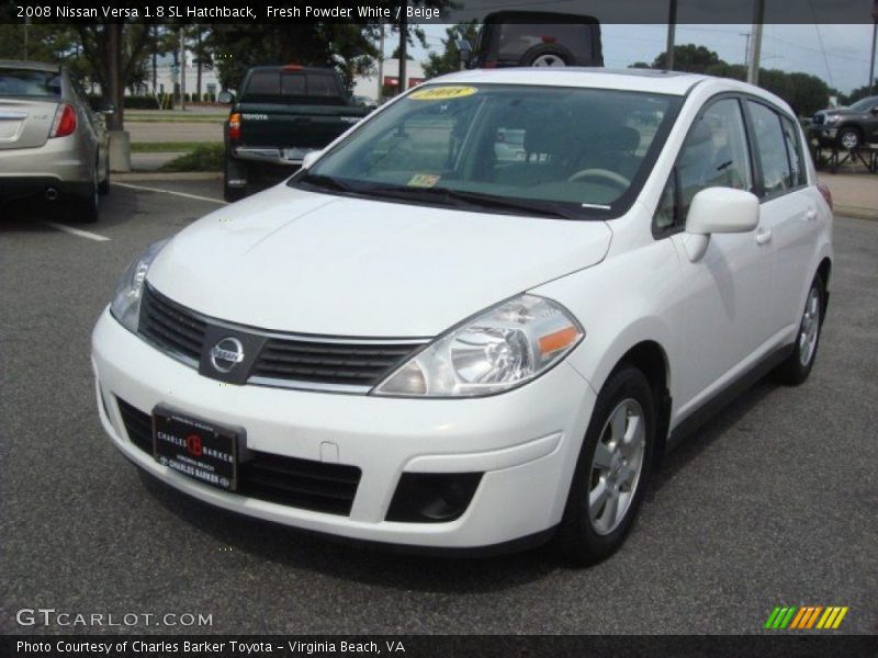 Fresh Powder White / Beige 2008 Nissan Versa 1.8 SL Hatchback