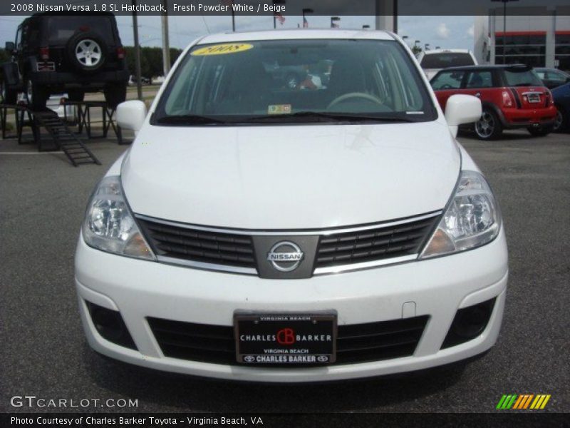 Fresh Powder White / Beige 2008 Nissan Versa 1.8 SL Hatchback