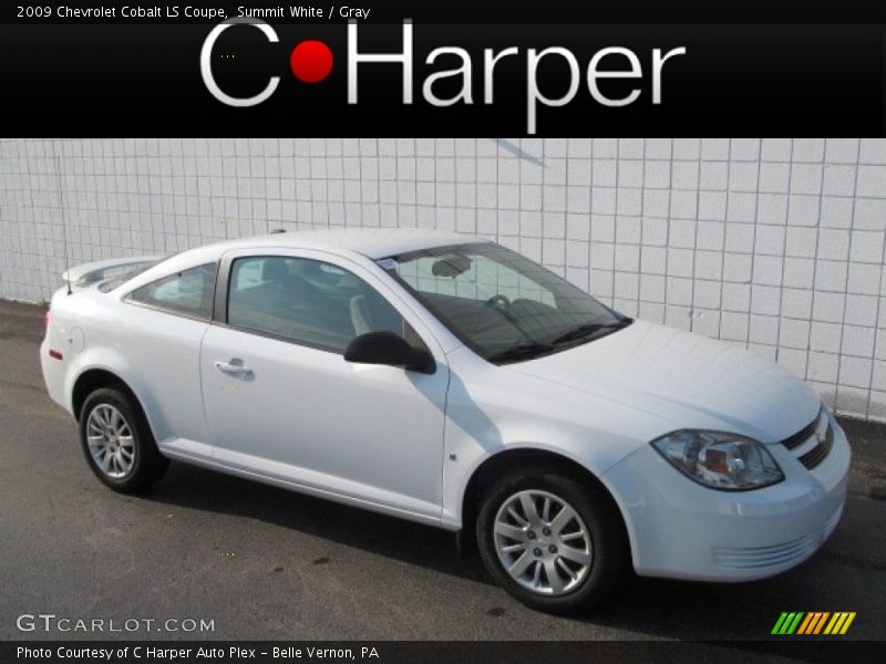 Summit White / Gray 2009 Chevrolet Cobalt LS Coupe
