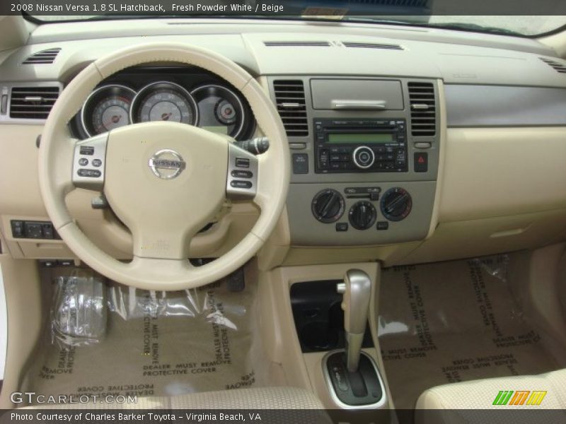Fresh Powder White / Beige 2008 Nissan Versa 1.8 SL Hatchback