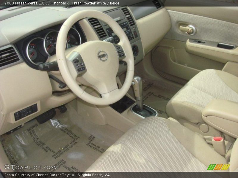 Fresh Powder White / Beige 2008 Nissan Versa 1.8 SL Hatchback