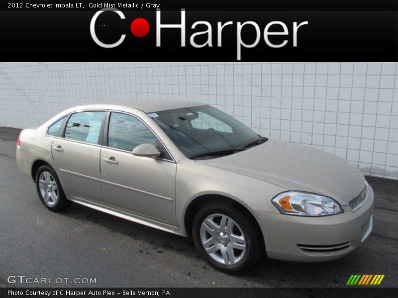 Gold Mist Metallic / Gray 2012 Chevrolet Impala LT