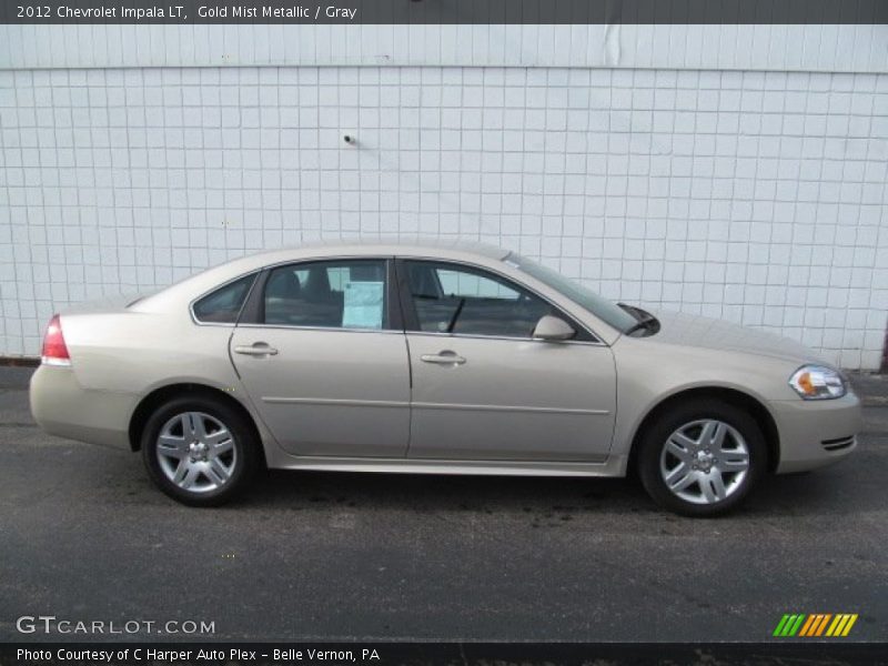 Gold Mist Metallic / Gray 2012 Chevrolet Impala LT