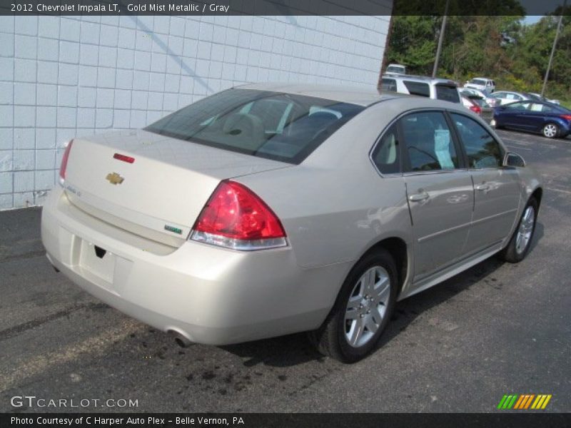 Gold Mist Metallic / Gray 2012 Chevrolet Impala LT