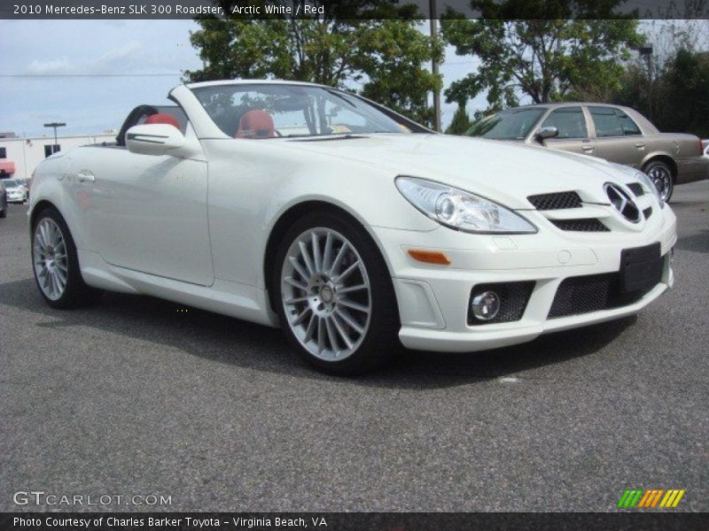 Arctic White / Red 2010 Mercedes-Benz SLK 300 Roadster