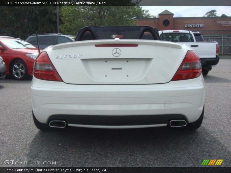 Arctic White / Red 2010 Mercedes-Benz SLK 300 Roadster