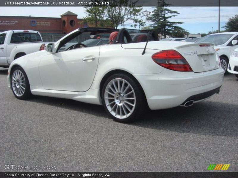 Arctic White / Red 2010 Mercedes-Benz SLK 300 Roadster